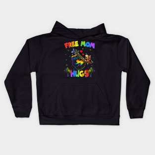 Free Mom Hugs Sloth LGBT Pride Kids Hoodie